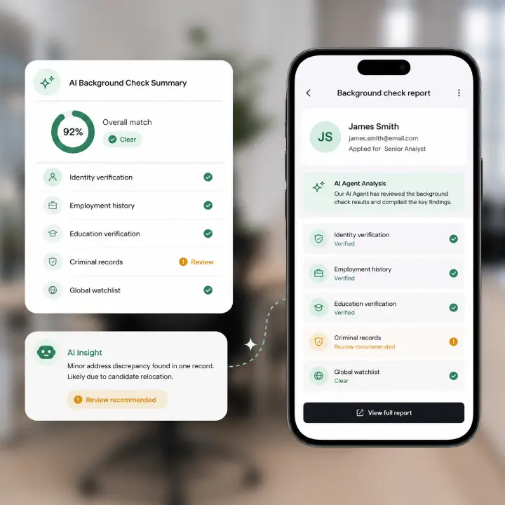 Maximise background check rate with AI